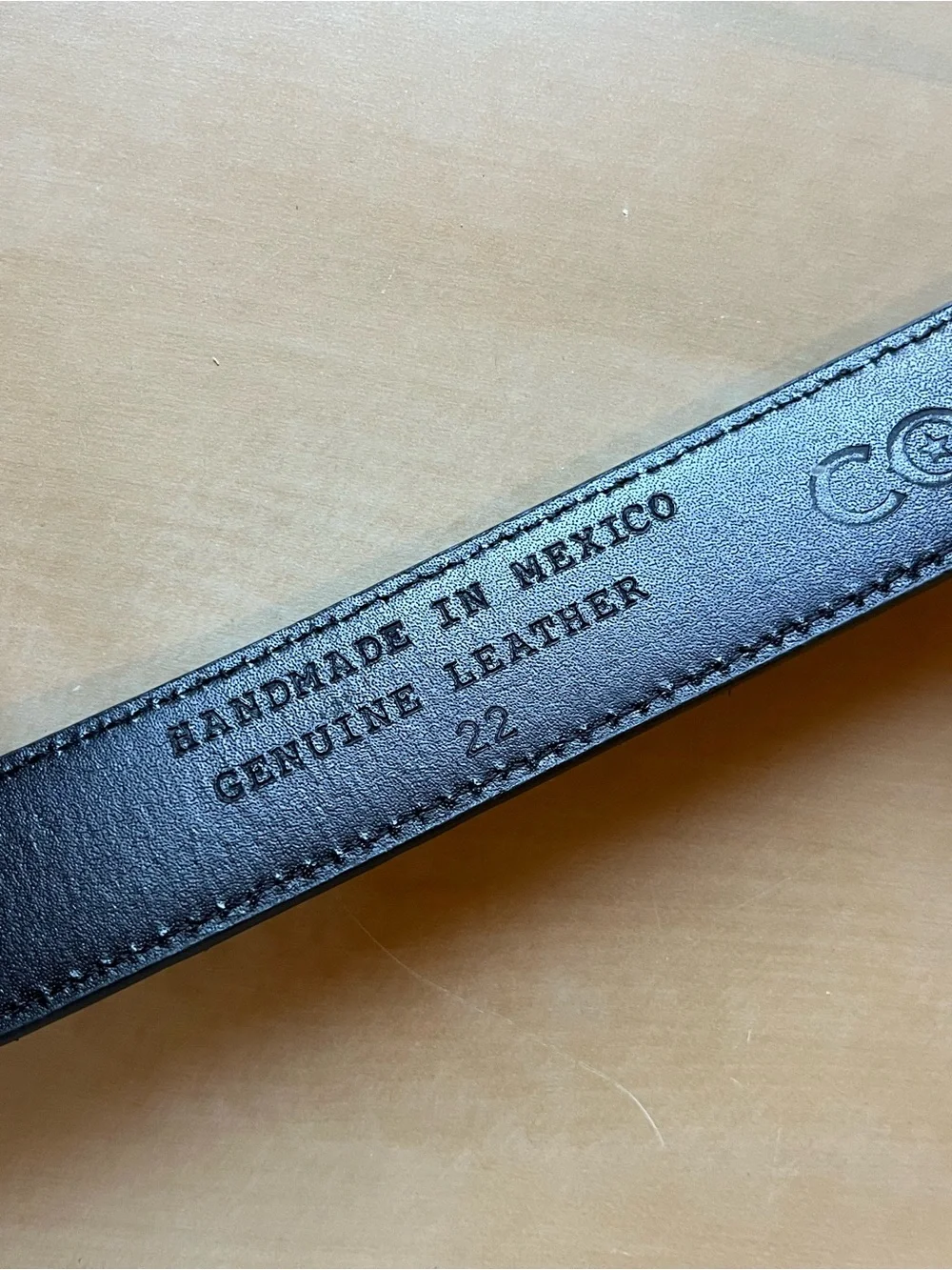 Cody James Boys Black Leather Western Belt Size 22 NWT